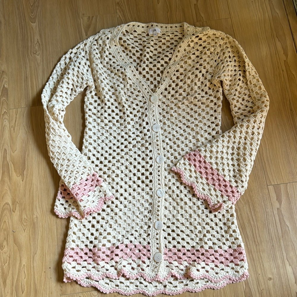 LPA KNITTED CARDIGAN DRESS